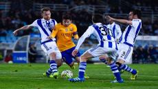 اهداف مباراة برشلونة وريال سوسيداد اليوم وملخص نتيجة اللقاء بتفوق النادي الكتالوني بثلاثة أهداف لهدفين