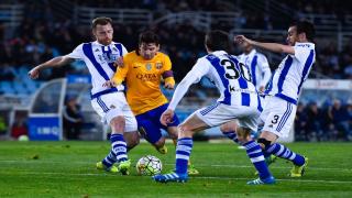 اهداف مباراة برشلونة وريال سوسيداد اليوم وملخص نتيجة اللقاء بتفوق النادي الكتالوني بثلاثة أهداف لهدفين